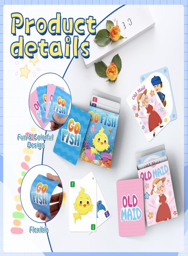 Timenued Go Fish,Old Maid Card Games, Go Fish Card Game for Kids 4-8, Card Games for Toddler 2-4 Years, Easy to Learn,Easter Basket Stuffers Gifts Ideal, Fun for Family Game Night Travel Preschool Classroom - Image 3
